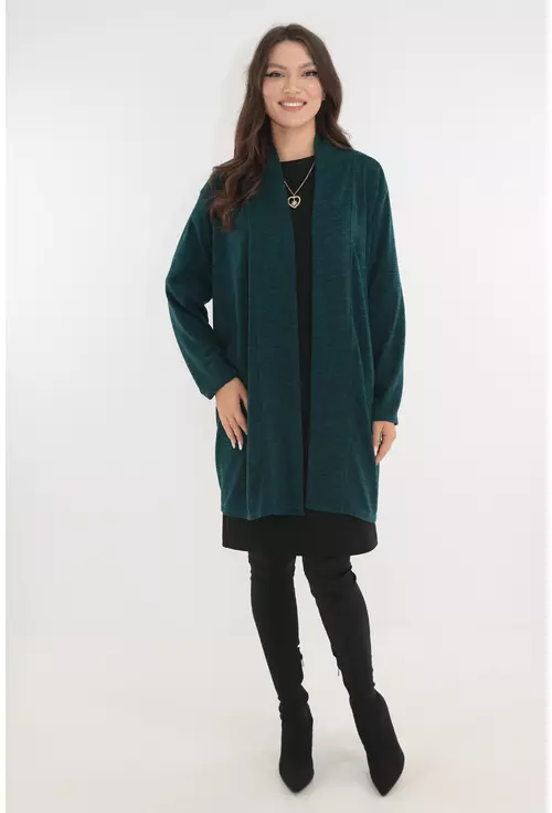 Cardigan tricotat verde