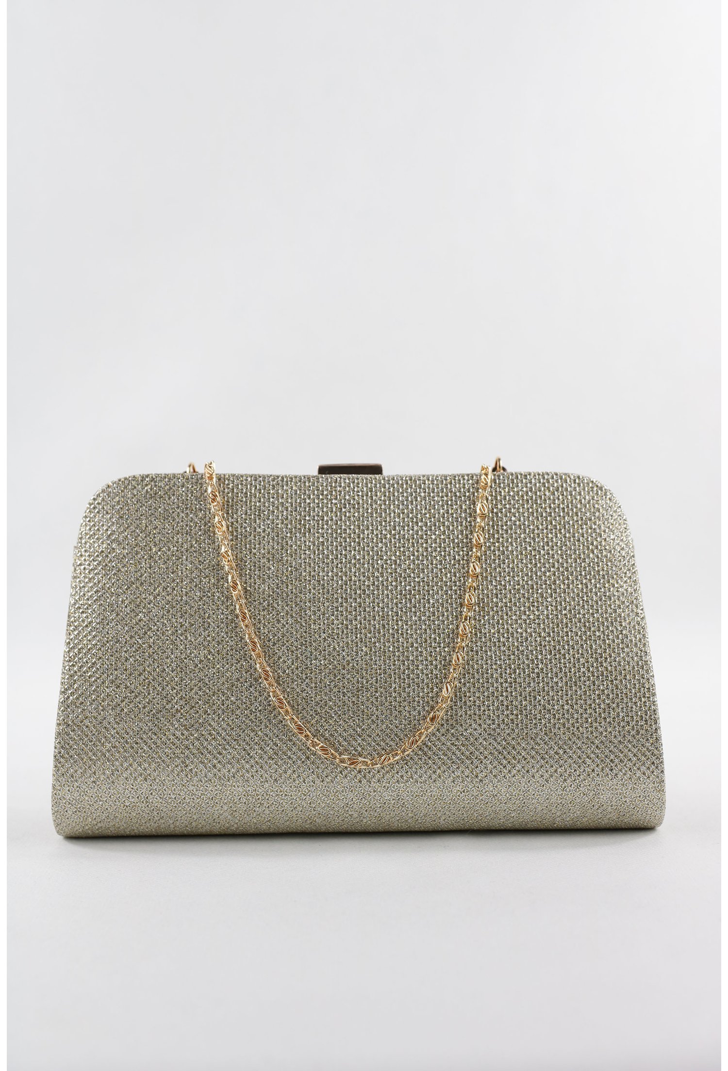 Clutch din piele ecologica aurie