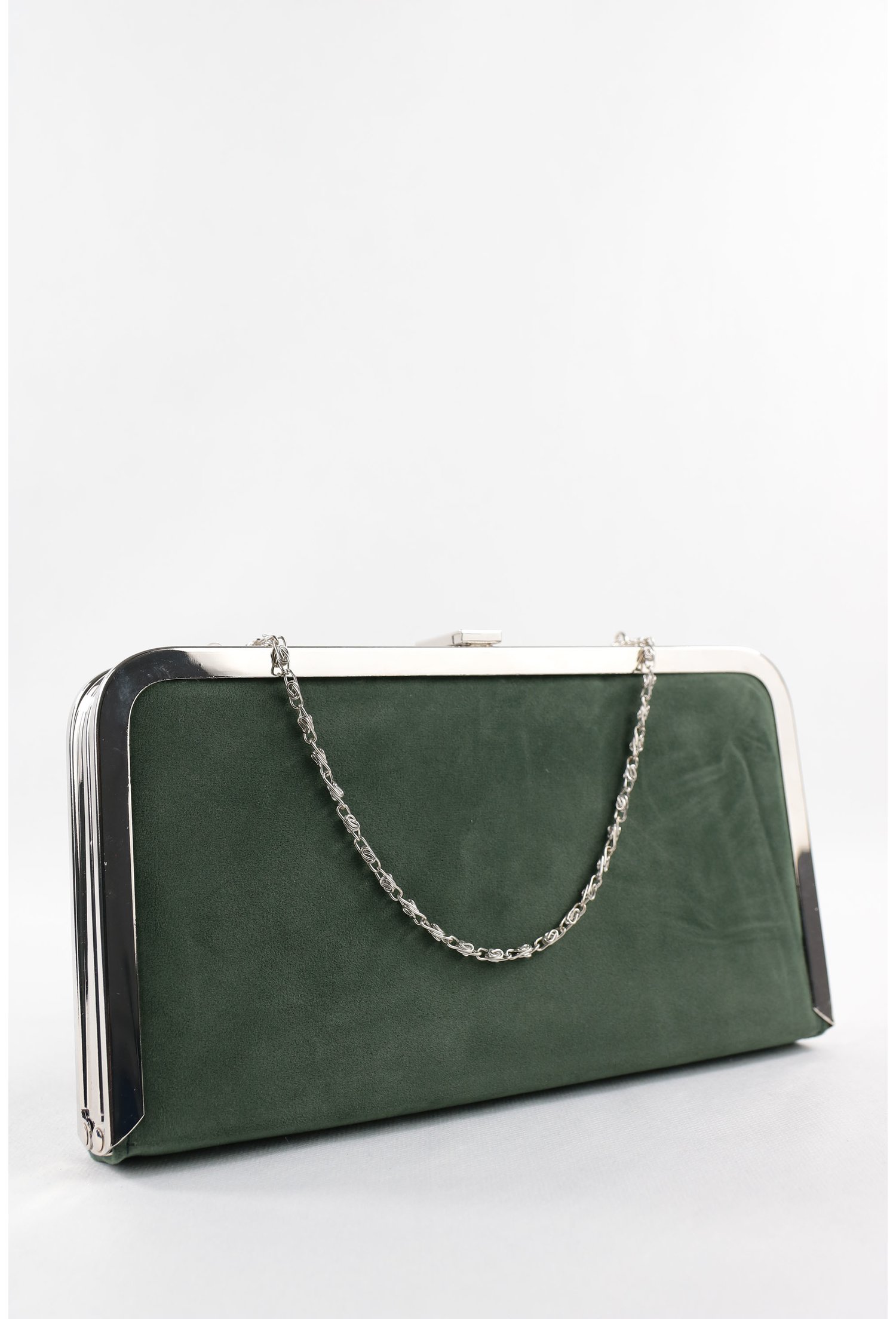 Clutch verde din catifea