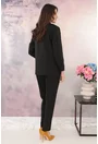 Compleu office negru - sacou si pantaloni din stofa