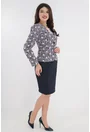 Costum roz cu bleumarin - rochie si sacou