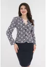 Costum roz cu bleumarin - rochie si sacou