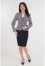 Costum roz cu bleumarin - rochie si sacou