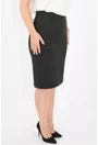 Fusta conica din stofa elastica neagra