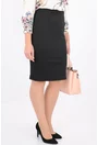 Fusta conica neagra din brocard elastic