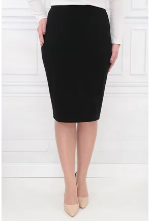 Fusta conica neagra din jerse