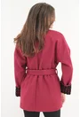 Jacheta oversized visinie cu aplicatii din dantela
