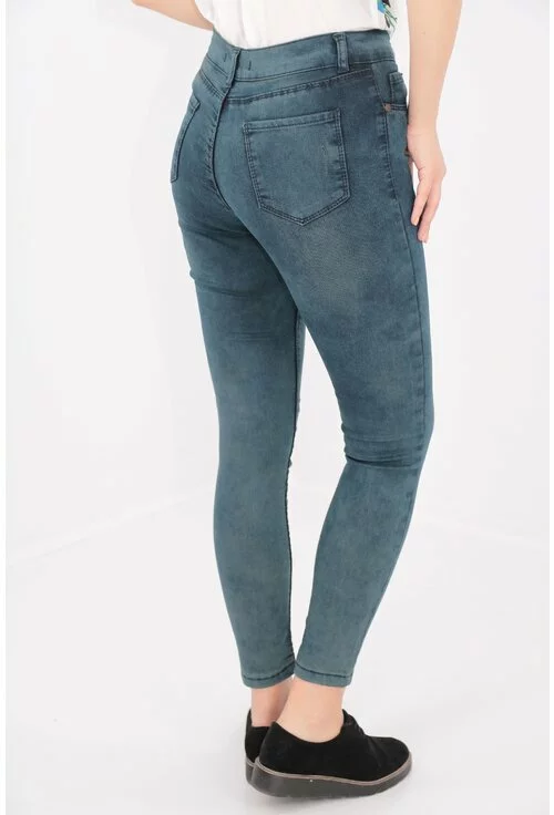 Jeans skinny fit decolorat