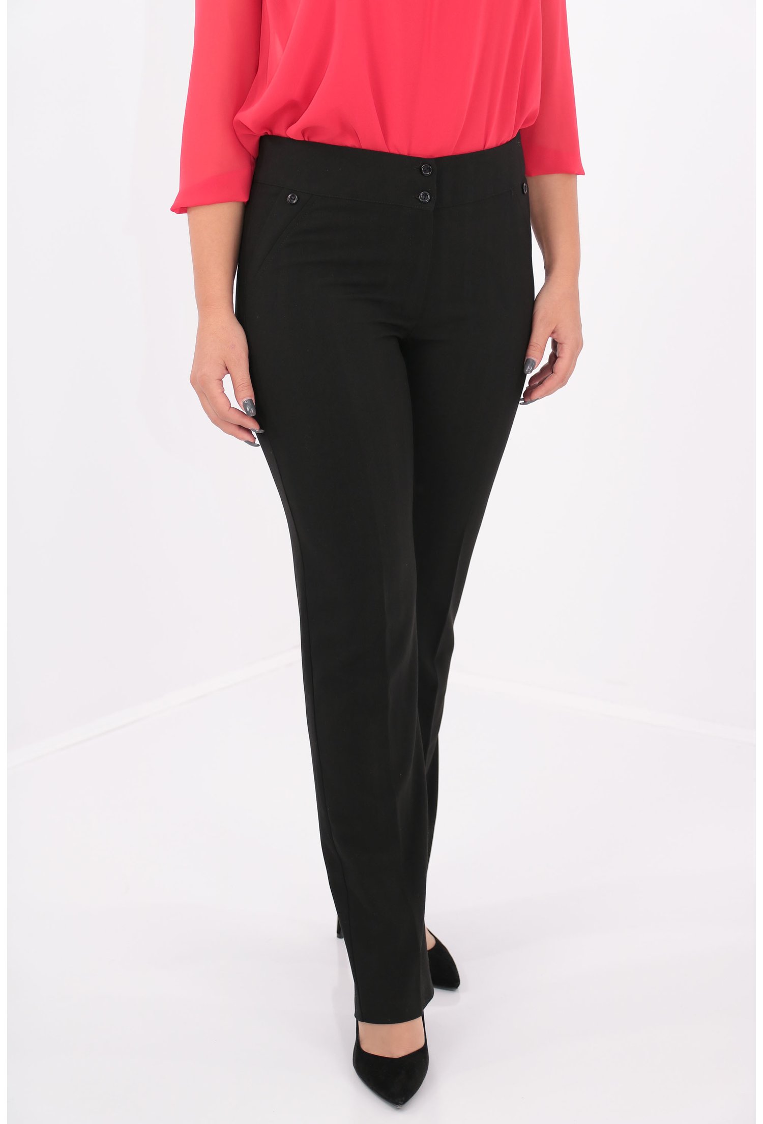 Pantaloni clasici din stofa neagra