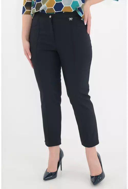 Pantaloni conici bleumarin 7/8