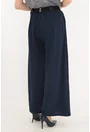 Pantaloni lejeri bleumarin cu o curea elastica in talie