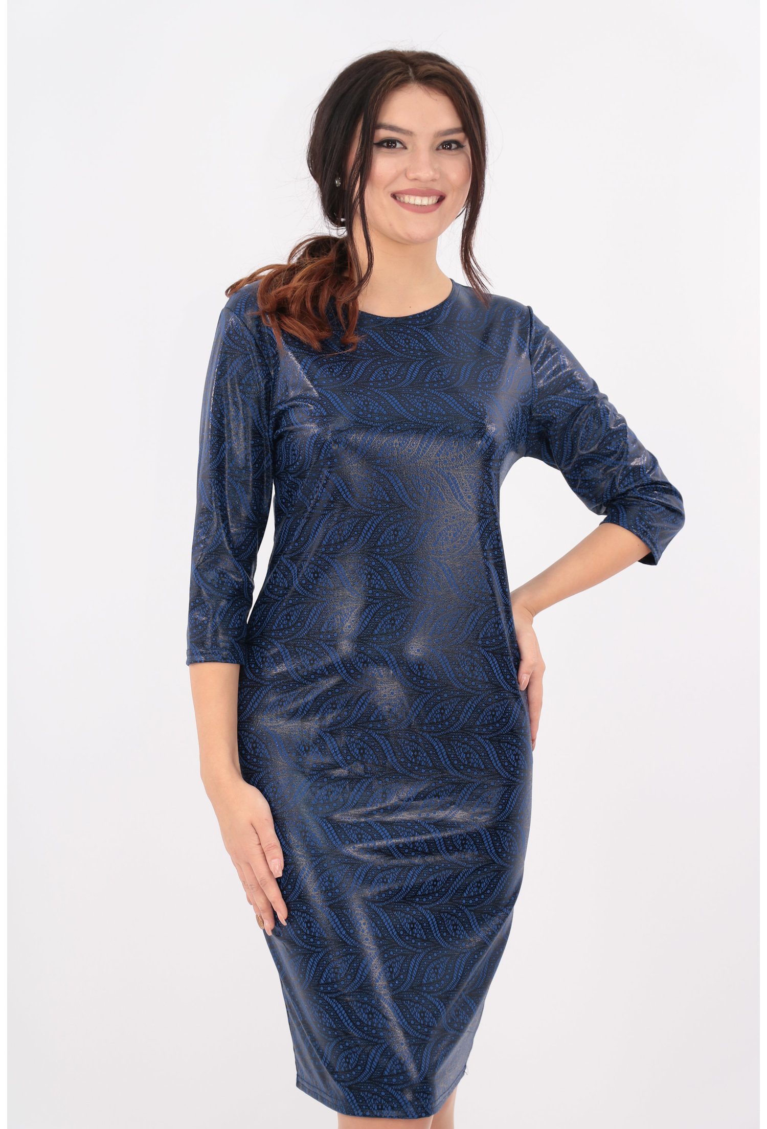 Rochie albastra cu sclipici