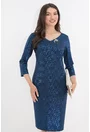 Rochie de ocazie bleumarin cu glitter