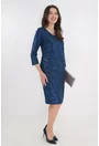 Rochie de ocazie bleumarin cu glitter
