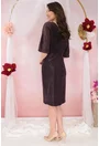 Rochie de ocazie din lurex violet cu strasuri la decolteu
