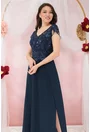 Rochie de seara bleumarin cu broderie si paiete