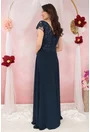 Rochie de seara bleumarin cu broderie si paiete