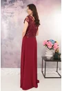 Rochie de seara bordo cu broderie si paiete