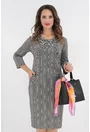 Rochie dreapta cu dungi fine maro