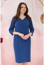 Rochie eleganta albastru-regal cu glitter discret