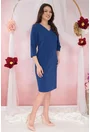 Rochie eleganta albastru-regal cu glitter discret