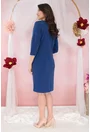 Rochie eleganta albastru-regal cu glitter discret