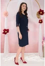 Rochie eleganta bleumarin cu insertii din dantela