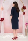 Rochie eleganta bleumarin cu insertii din dantela