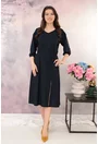 Rochie eleganta din lurex bleumarin cu glitter albastru