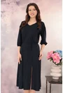 Rochie eleganta din lurex bleumarin cu glitter albastru