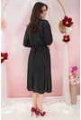 Rochie eleganta din lurex negru cu glitter argintiu