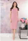Rochie eleganta din lurex roz cu pelerina detasabila