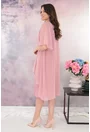 Rochie eleganta din lurex roz cu pelerina detasabila