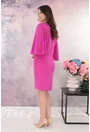 Rochie eleganta fucsia cu maneci din voal