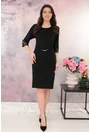 Rochie eleganta neagra cu insertii din dantela