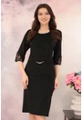 Rochie eleganta neagra cu insertii din dantela