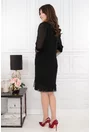 Rochie eleganta neagra cu insertii din tulle cu buline