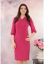 Rochie eleganta roz grenadine accesorizata cu brosa