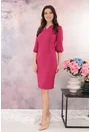 Rochie eleganta roz grenadine accesorizata cu brosa