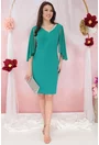 Rochie eleganta verde cu maneci din voal