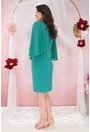 Rochie eleganta verde cu maneci din voal