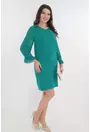 Rochie eleganta verde cu maneci din voal