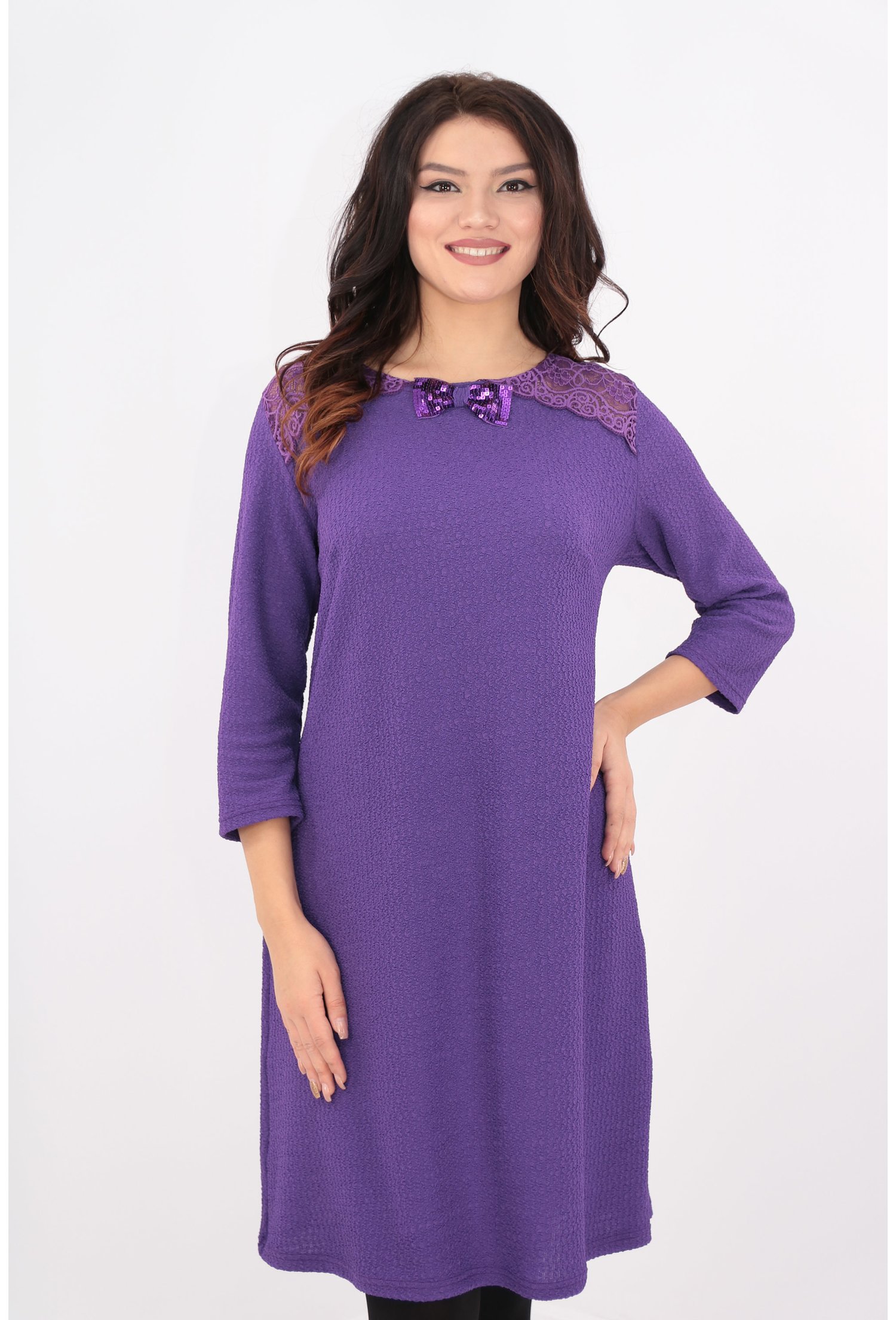 Rochie evazata mov