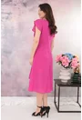 Rochie fucsia de ocazie cu glitter si fronseuri
