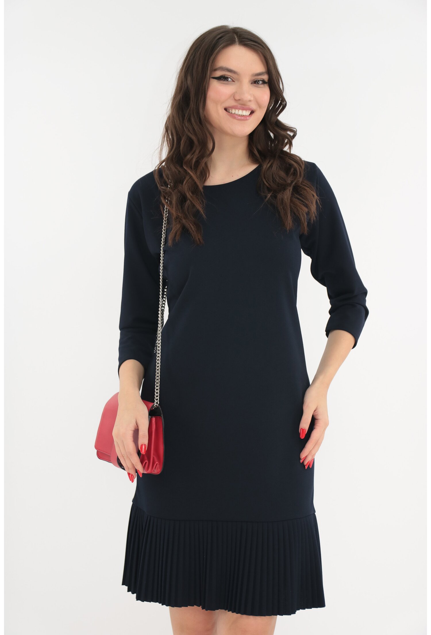 Rochie office bleumarin cu…