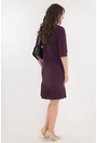 Rochie office mov cu volan plisat la tiv