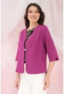 Sacou magenta din stofa elastica