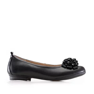 Balerini damă din piele naturală - 3507 Negru Box