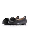 Balerini damă din piele naturală - 3507 Negru Box