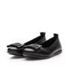 Balerini damă din piele naturală - 4401 Negru Box